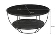 Salontafel Evan Norris | Zwart 85cm