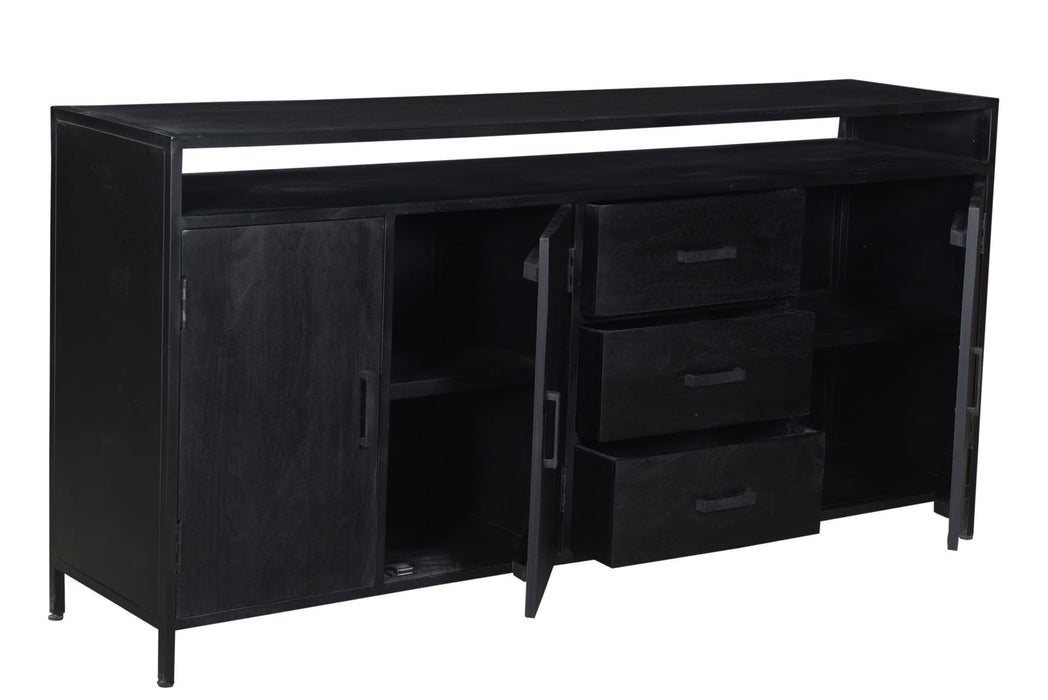 Dressoir Kala Open | Zwart 180cm