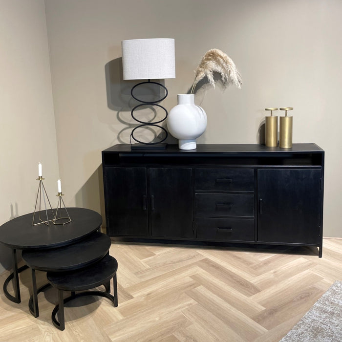 Dressoir Kala Open | Zwart 180cm