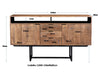 Dressoir Valdez | Bruin 150cm