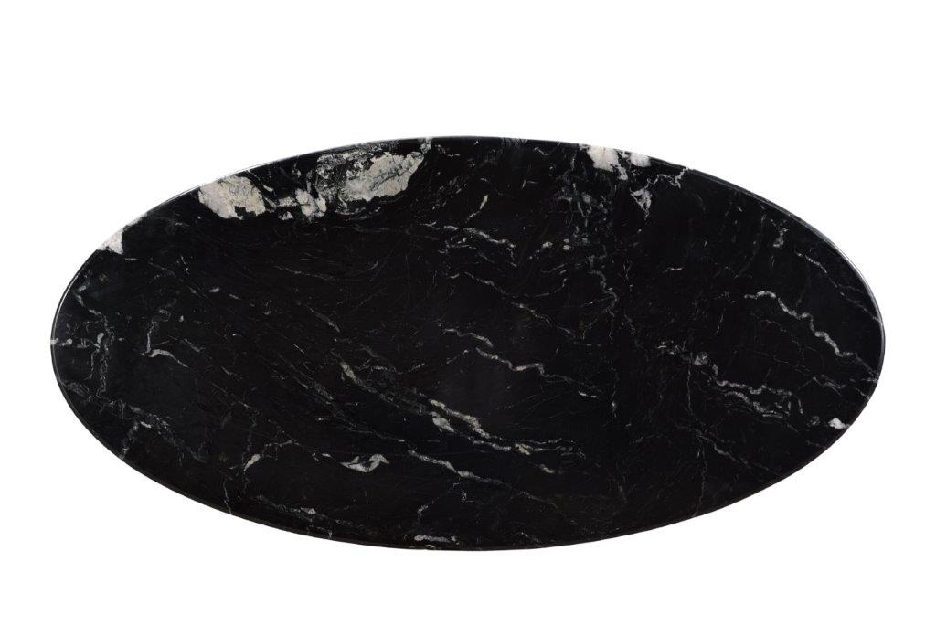 Eettafel Marble Oval Spider | Zwart 180cm