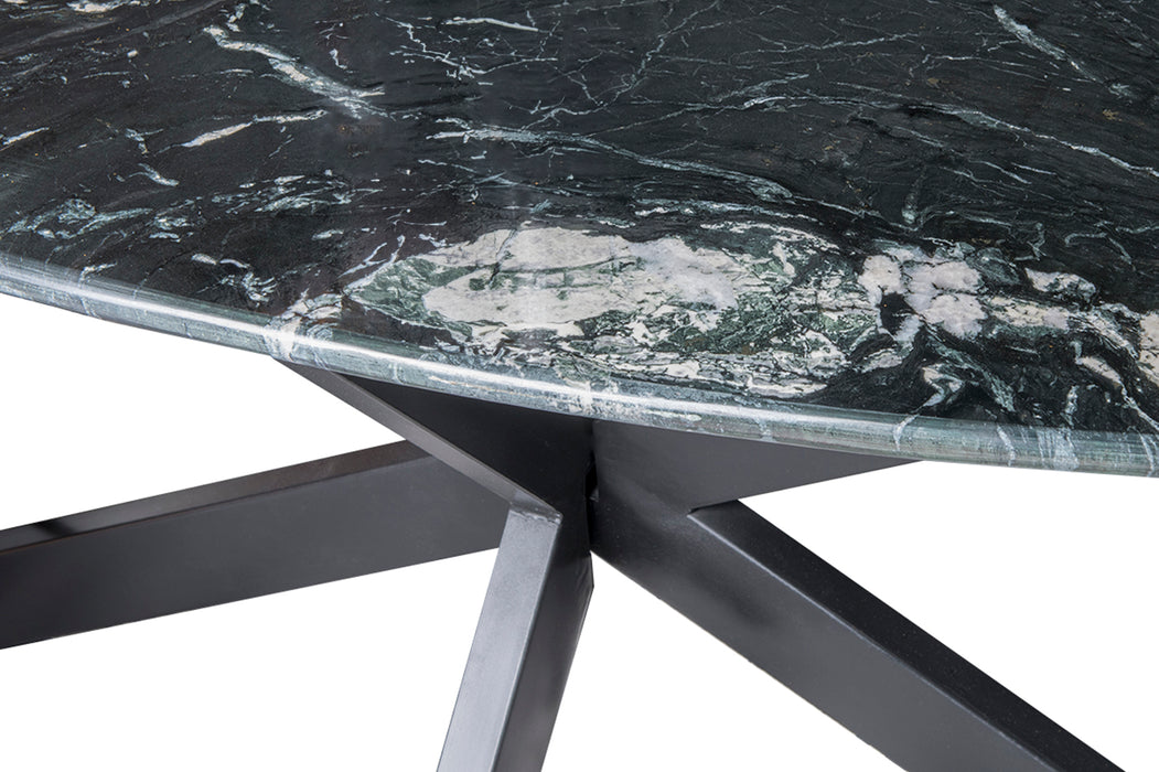 Eettafel Marble Oval Spider | Zwart 180cm