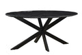 Eettafel Marble Oval Spider | Zwart 180cm