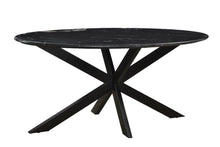 Eettafel Marble Oval Spider | Zwart 180cm