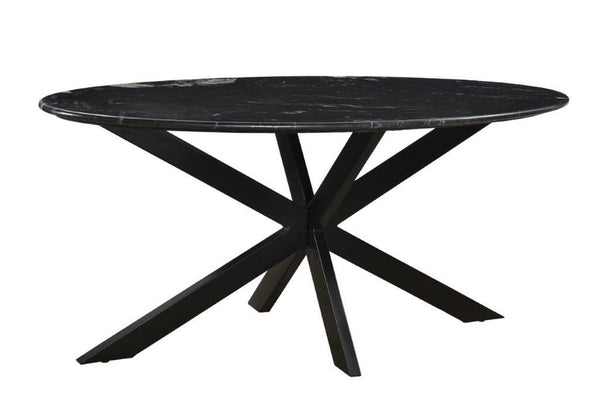 Eettafel Marble Oval Spider | Zwart 180cm