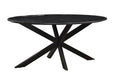 Eettafel Marble Oval Spider | Zwart 180cm