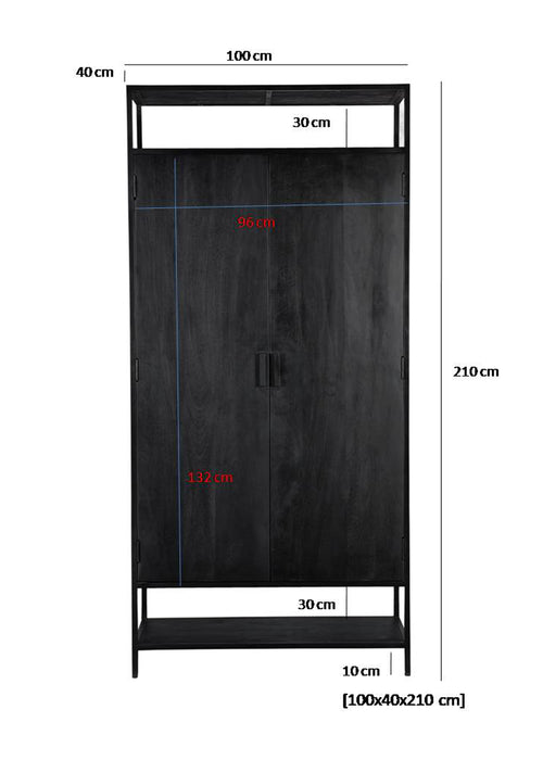 Kabinet Kala | Zwart 100cm