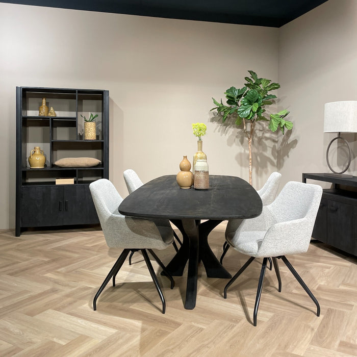 Kabinet Norris | Zwart 110cm