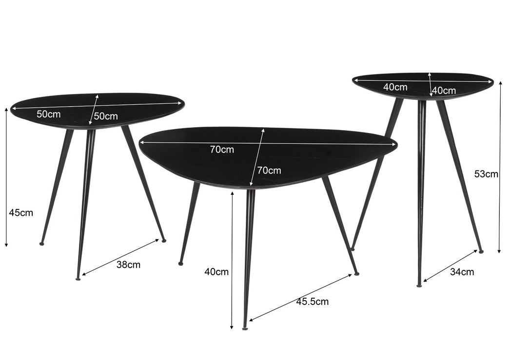 Salontafelset Loua | Zwart