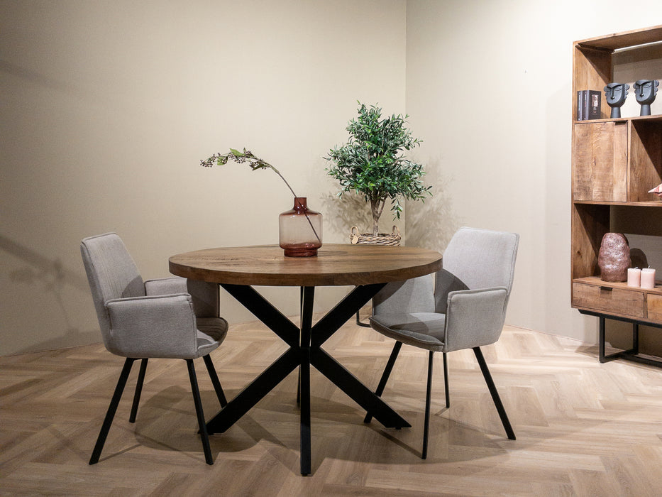 Eettafel Rocky Round Spider | Zwart