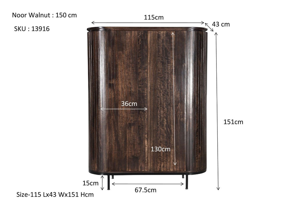 Wandkast Noor | Walnut 150cm