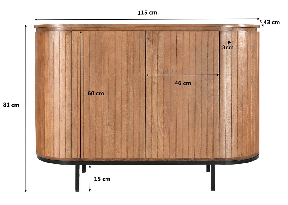 Dressoir Noor | Lichtbruin 115cm
