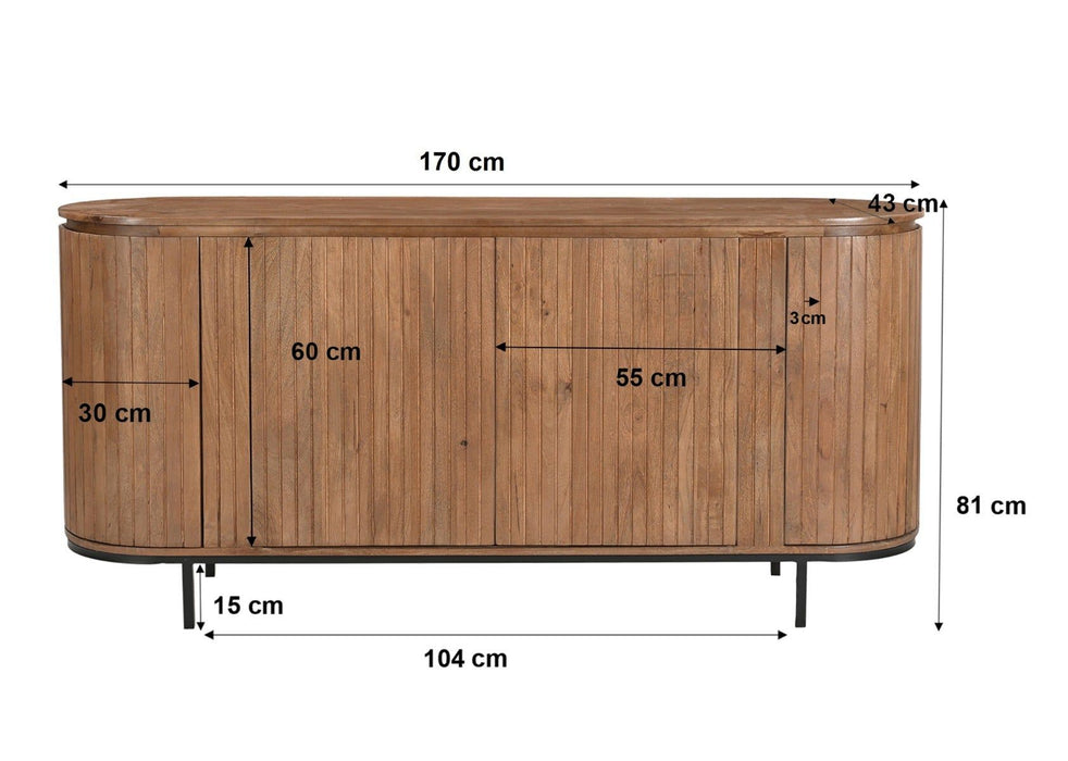Dressoir Noor | Lichtbruin 170cm