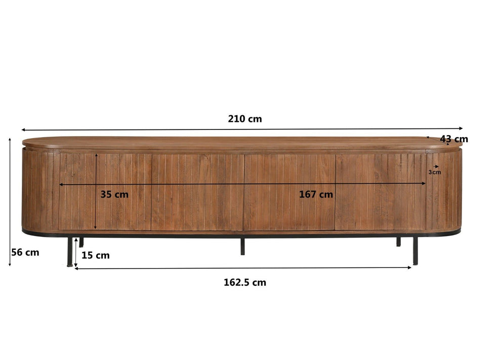 TV-Meubel Noor | Lichtbruin 210cm