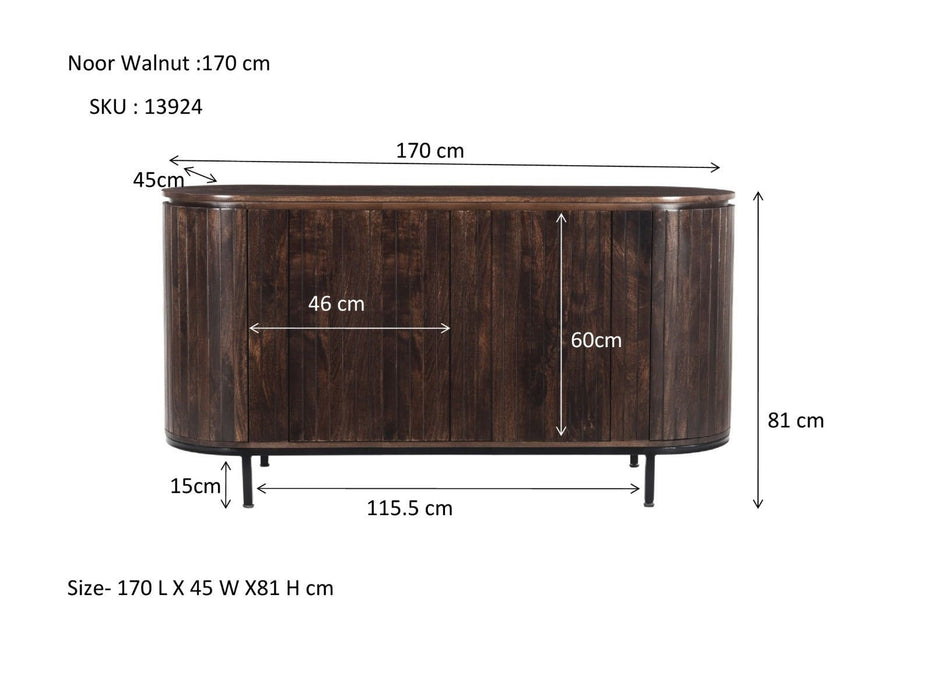 Dressoir Noor | Walnut 170cm