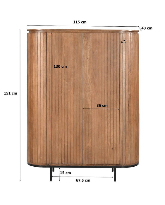 Wandkast Noor | Lichtbruin 150cm