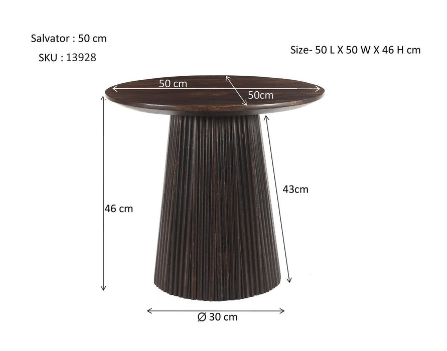 Bijzettafel Salvator | Walnut 50cm