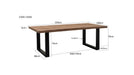 Eettafel Sturdy U | Zwart 220x100cm