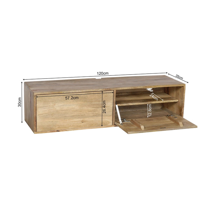 Zwevend TV-Meubel Vision | Naturel 120cm