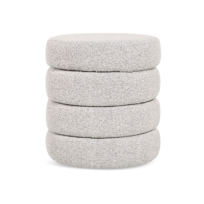 Poef Lune – Bouclé Naturel
