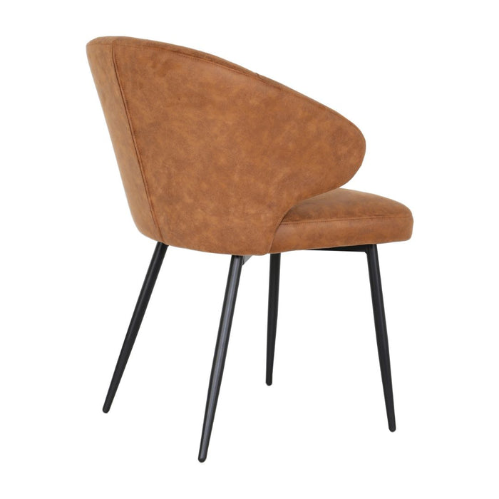 Eetkamerstoel Pete – Microleder Cognac