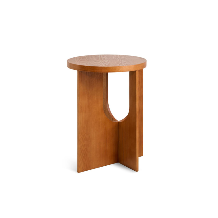 Bijzettafel Oscar | Walnoot Ø40cm