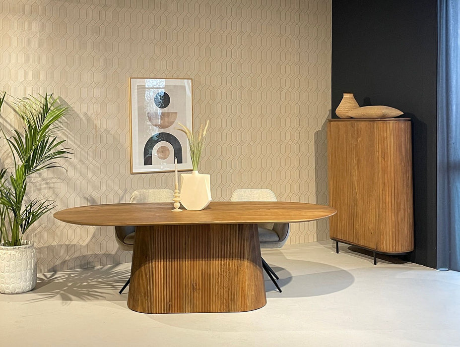 Eettafel Salvator Lichtbruin - 230cm | Ovaal