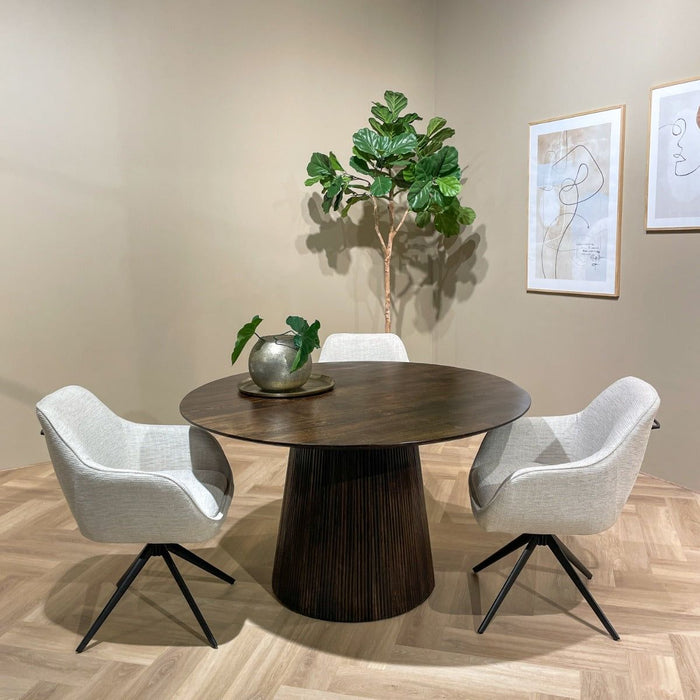 Eettafel Salvator Walnut - Ø130cm | Rond