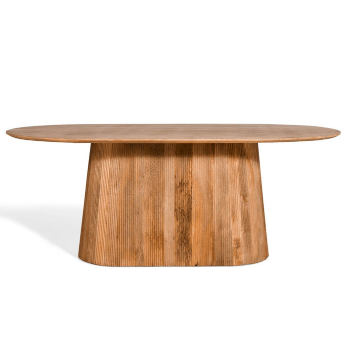 Eettafel Mokka Lichtbruin 230cm | Ovaal