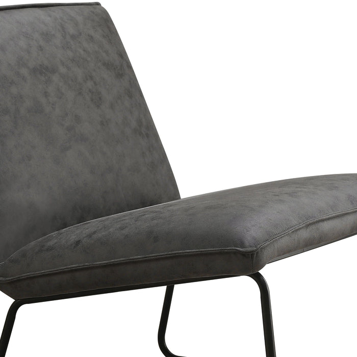 Fauteuil James – Microleder Antraciet
