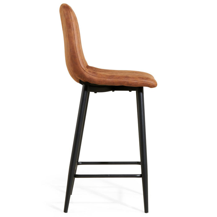 Barkruk Jax – Microleder Cognac