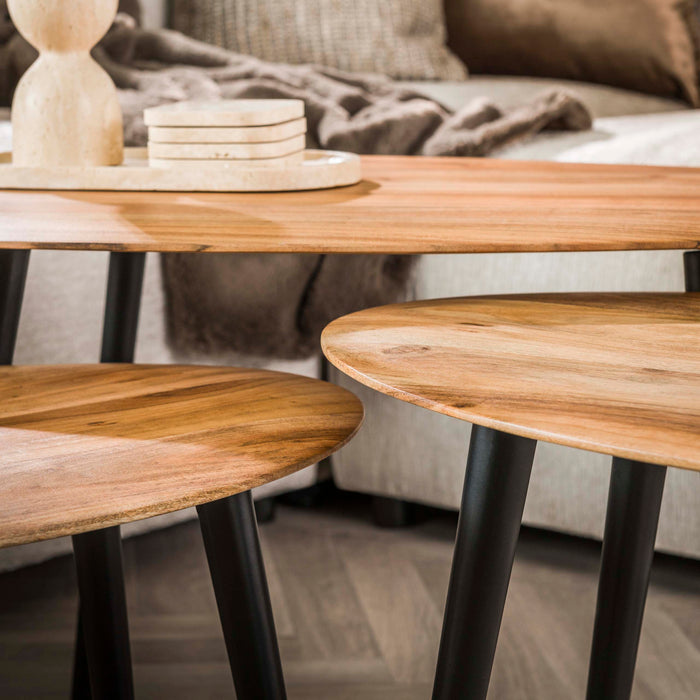 Salontafel Organic set van 3 | Naturel