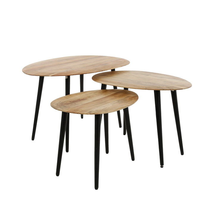 Salontafel Organic set van 3 | Naturel