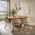 Eettafel Wave Centro Lichtbruin - 150cm | Driehoekig