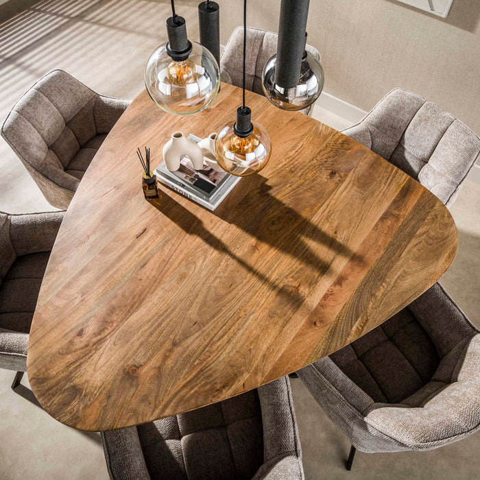 Eettafel Wave Centro Lichtbruin - 150cm | Driehoekig