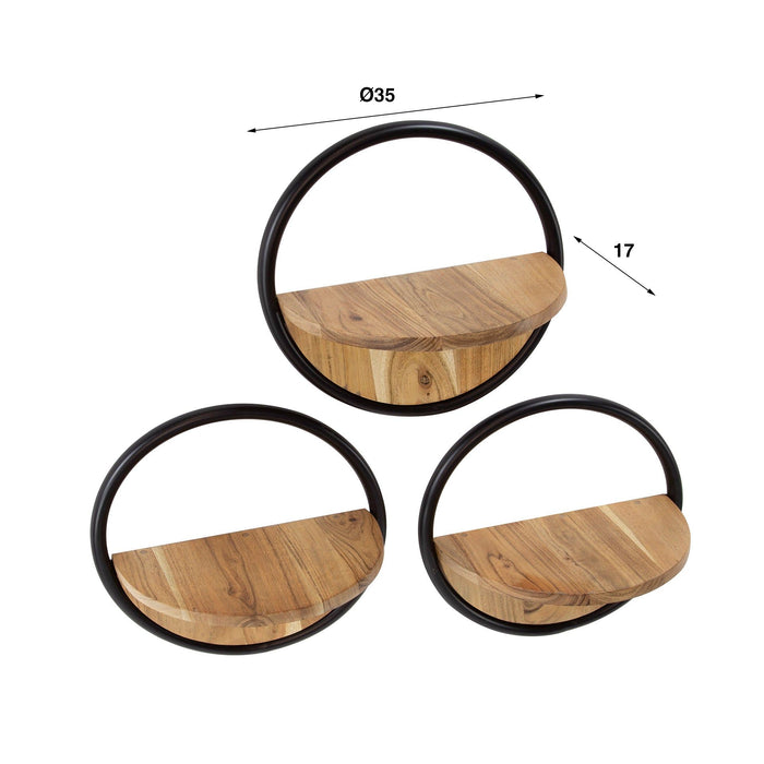 Wandschap Round set/3 | 35cm