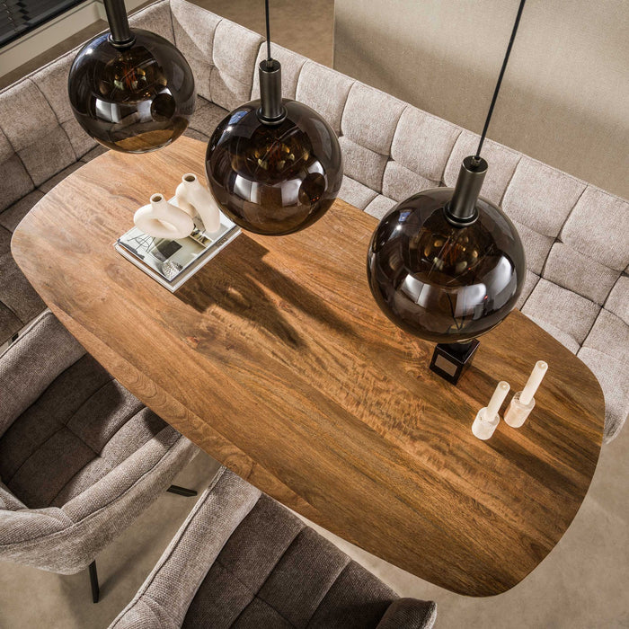 Eettafel Wave Centro Lichtbruin - 180cm | Deens Ovaal
