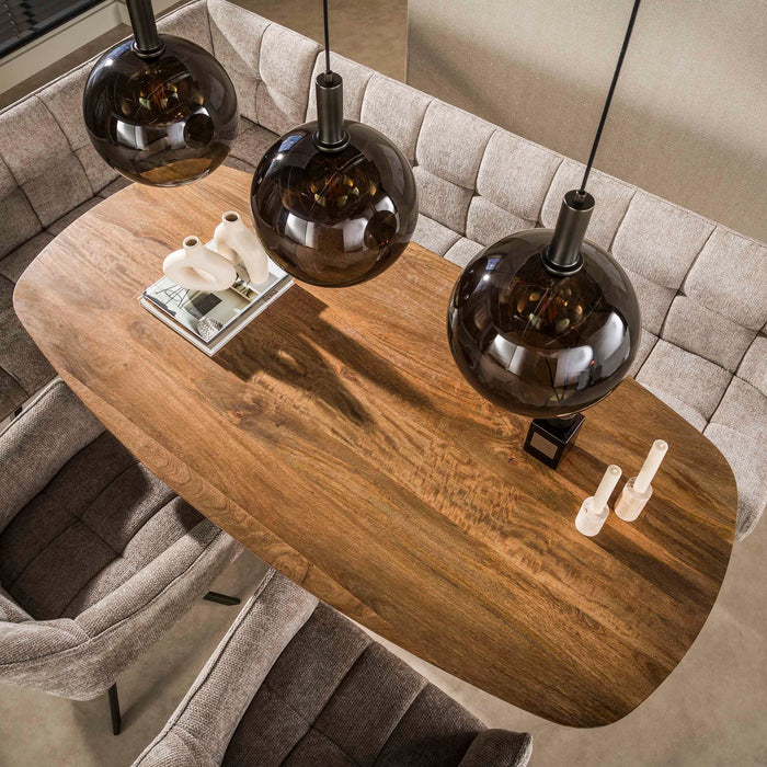 Eettafel Wave Centro Lichtbruin - 180cm | Deens Ovaal