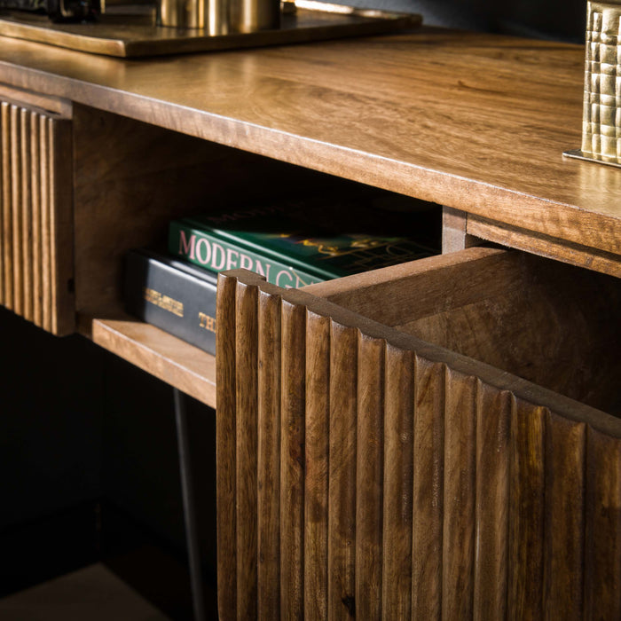 Hal-/kaptafel Wave | Bruin 110cm