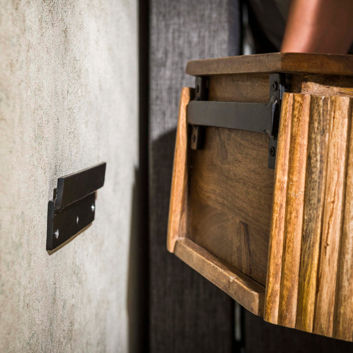 Nachtkastje Wave rond | Bruin 50cm