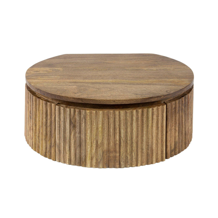 Nachtkastje Wave rond | Bruin 50cm