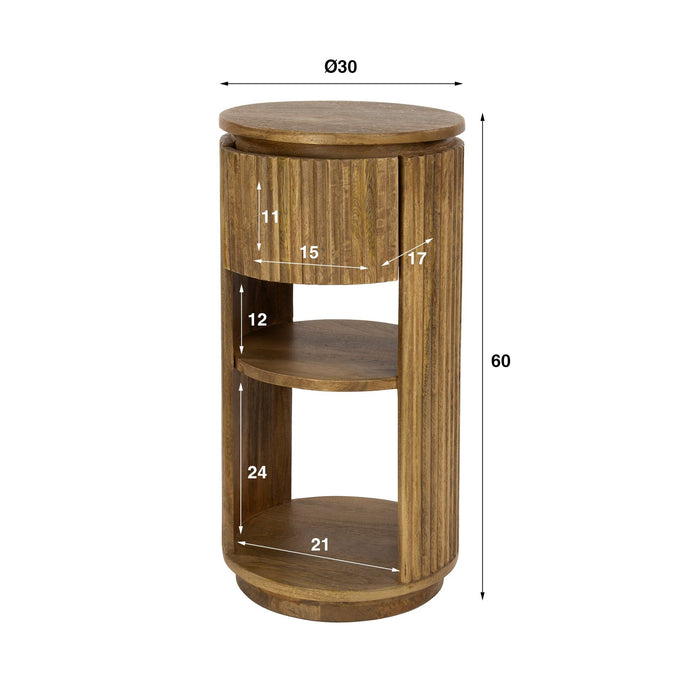 Nachtkastje Wave XS Rond | 30cm
