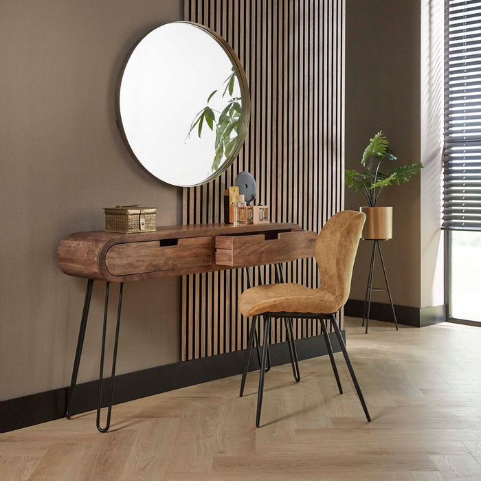 Hal-/kaptafel Barrel | Bruin 120cm