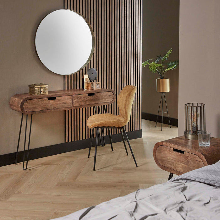 Hal-/kaptafel Barrel | Bruin 120cm