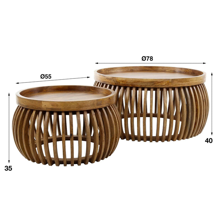 Salontafelset Tweak Curve | Bruin 78/55cm