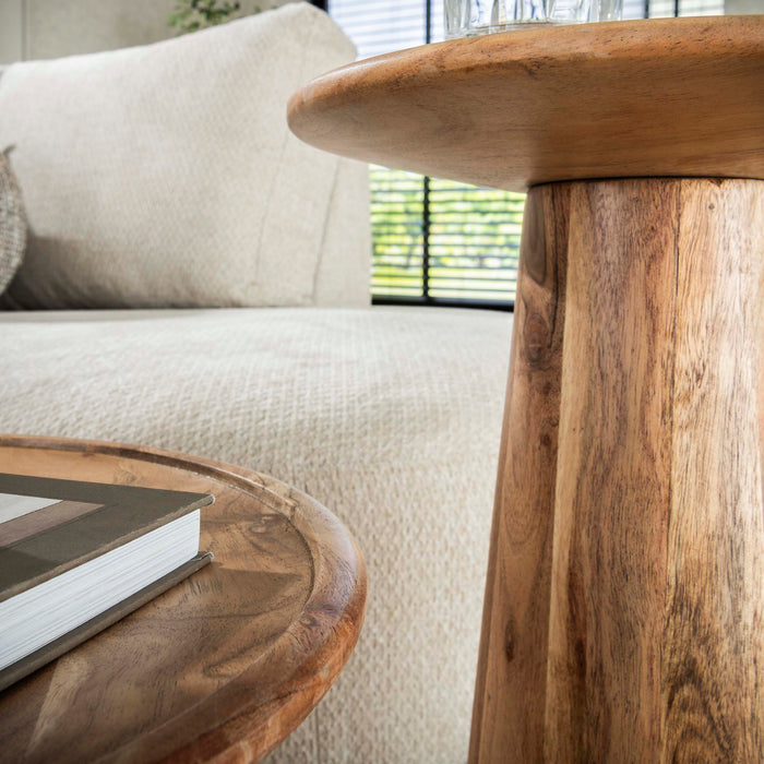 Bijzettafelset Cone | Lichtbruin Ø30cm