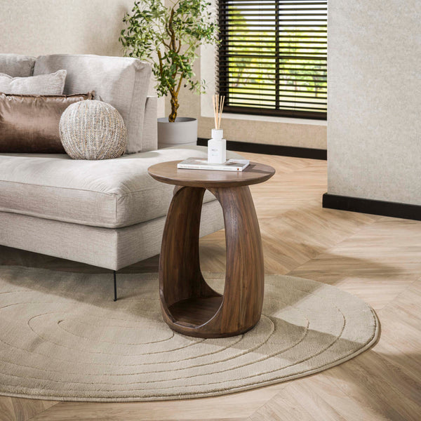 Bijzettafel Flow | Brown Ø45cm
