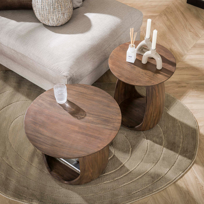 Bijzettafel Flow | Brown Ø45cm
