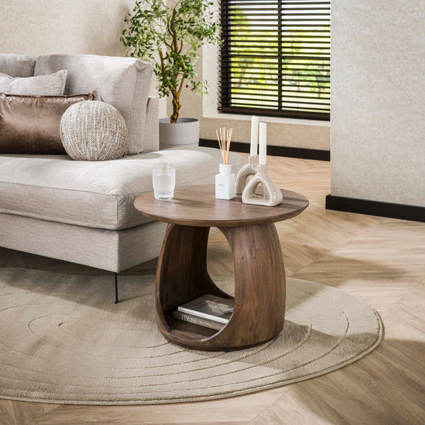 Bijzettafel Flow | Brown Ø60cm