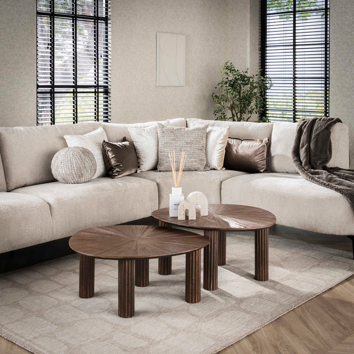 Salontafelset Maya driehoekig | espresso 75/61cm